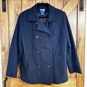 Lane Bryant Venezia Wool Navy Blue Peacoat - Size 14/16